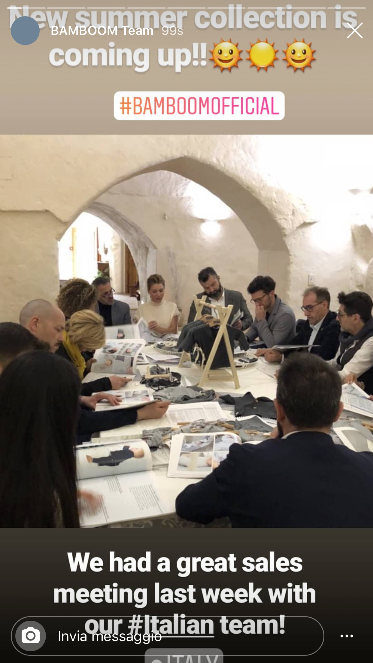 storia di instagram di Bamboom