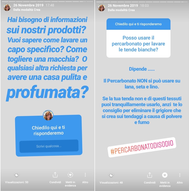 sticker domande per Instagram Stories