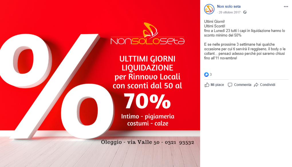 Non solo seta negozio in liquidazione